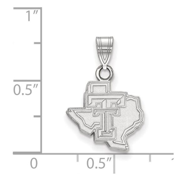 Sterling Silver Texas Tech U. Small Pendant - Picture 2 of 3